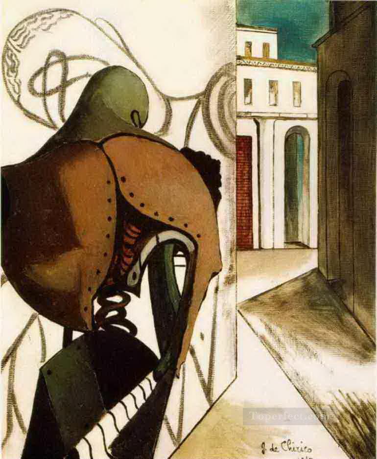 the vexations of the thinker 1915 Giorgio de Chirico Metaphysical surrealism Oil Paintings